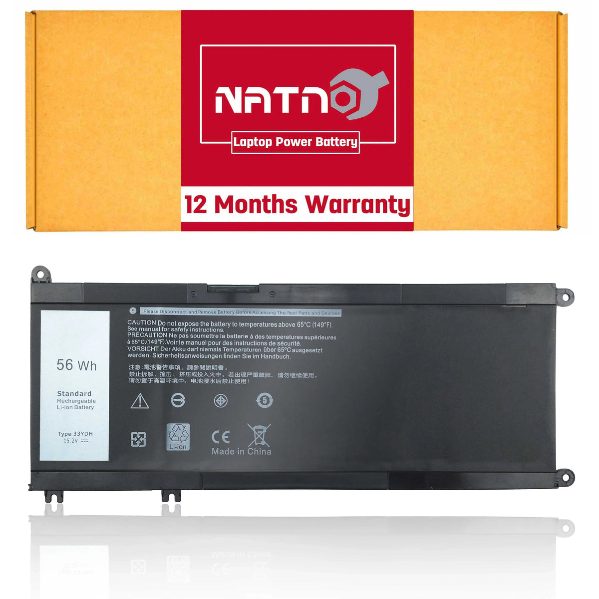 J9NH2 56WH 7773 17 INSPIRON Laptop 33YDH 7778 For 7577 Battery