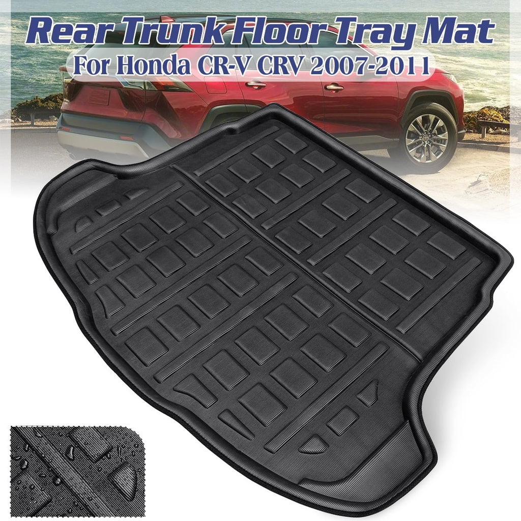 Boot climate, CRV Honda Liner Floor Tray Rear 1pcs Waterproof Trunk All Mat 2007-2011 CR-V Black Cargo for