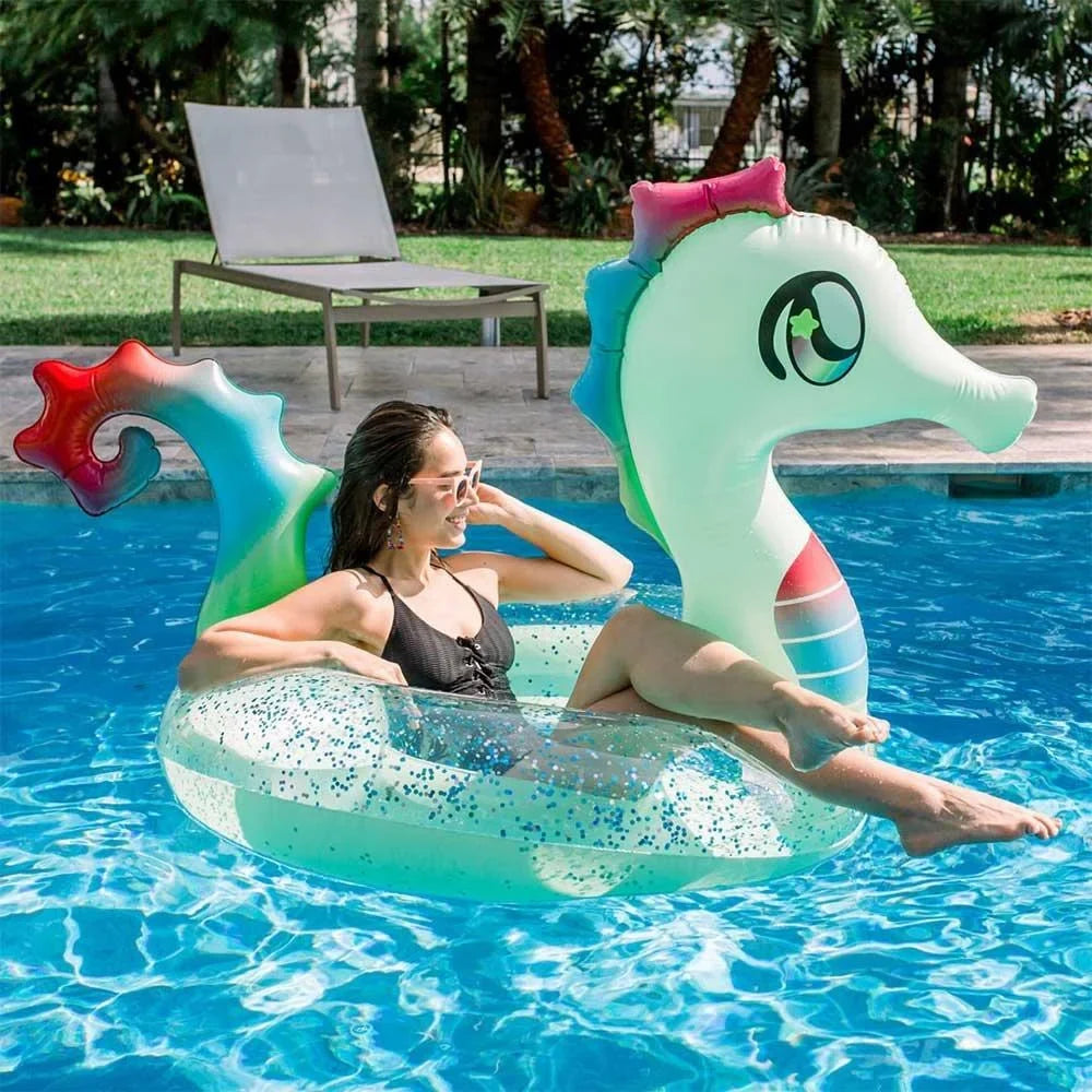with Candy Seahorse Drink Pool Glitter Holder Float PC6048GSH Pool
