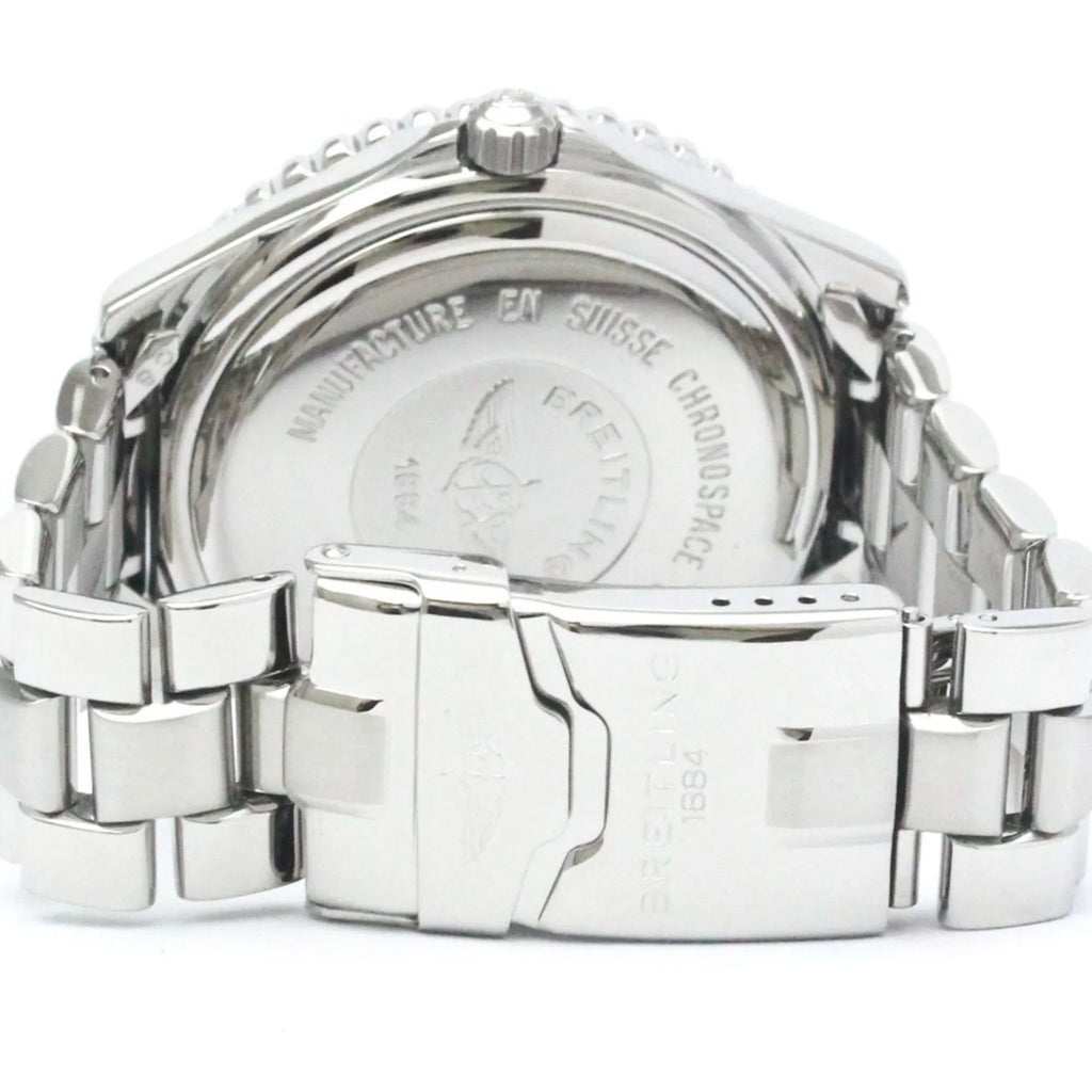 Quartz (Good) BREITLING Pre-Owned Steel BF563779 Polished Chronospace Watch A56012.1 Mens