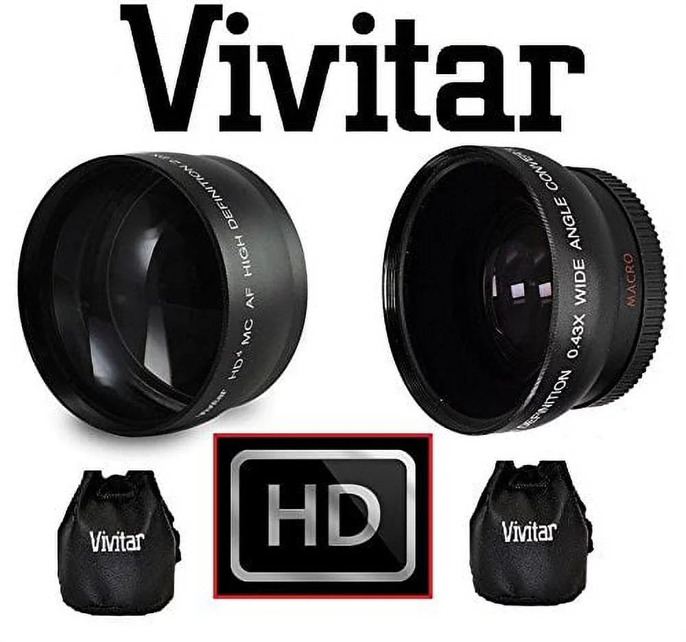 2-Pcs X-A5 Kit Angle Lens Hi (52mm) Wide For FujiFilm Telephoto & Def