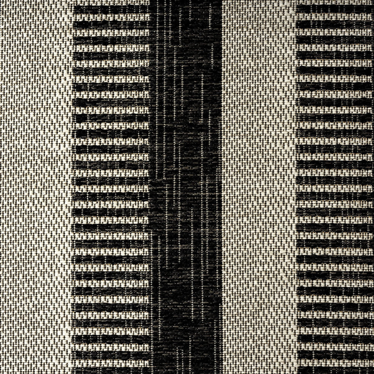 New 5'2"x7'2" Black/Grey, Area Rug, Nicole Striped Patio Charlotte York Miller Country Modern Indoor/exterior