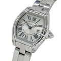 Stainless Ladies SS Steel Date Silver Quartz W62016V3 Cartier Pre-Owned (Fair) SM Roadster Polished Watch