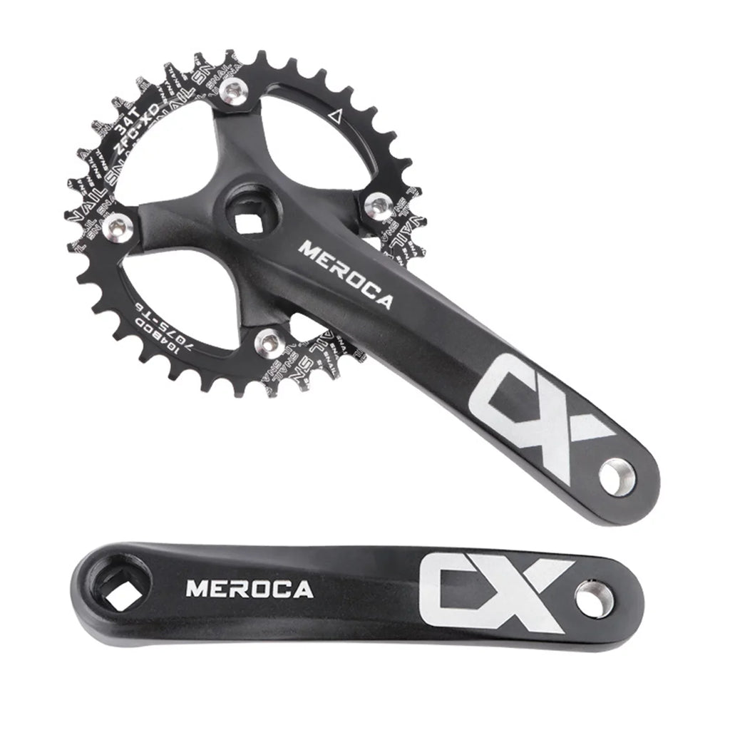 BCD - Aluminum Ideal Mountain 170MM MEROCA Ring 8/9/10/11 Set for Bike for 104 Crank Enthusiasts - Biking Single Alloy Speed Crankset,