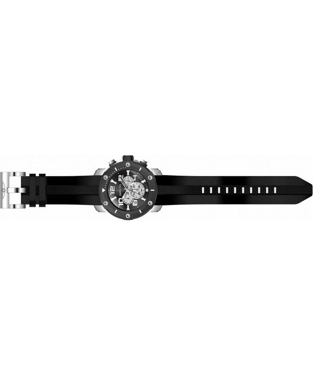 Watch Chronograph Invicta Black Quartz Diver Pro Men's 100M 45739 Strap Dial Silicone