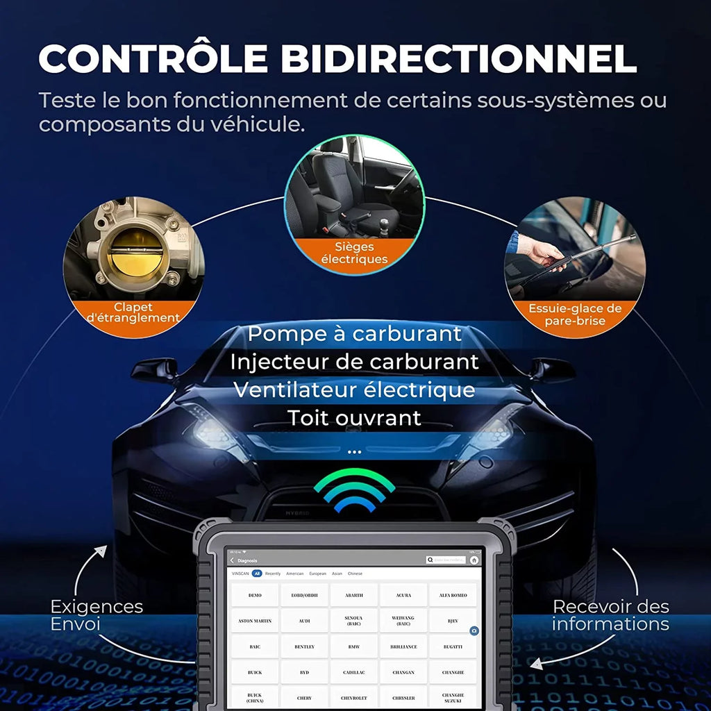 Diagnostic Scanner Scan Matching,34 Car Key ECU Coding, TOPDON Reset Tool OBD2 Bi-directional Services Plus Advanced Phoenix