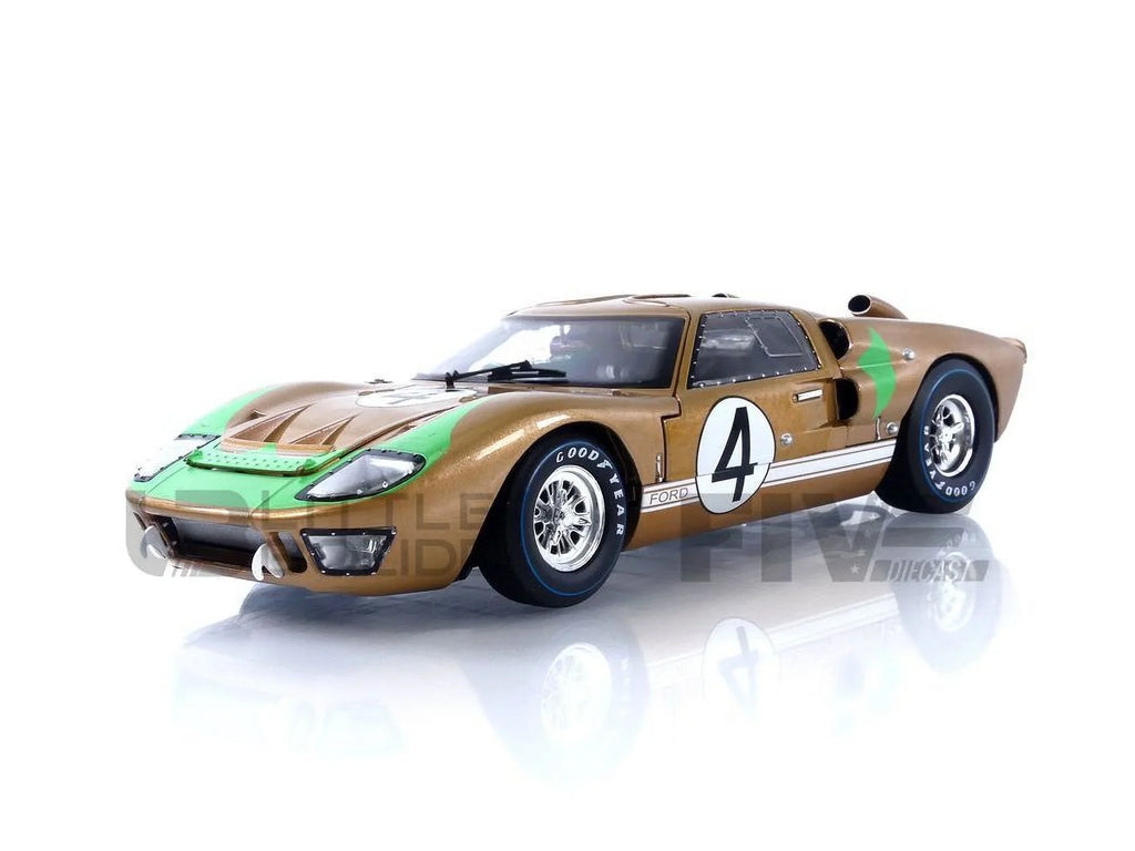 Shelby 2 Collectibles SC414 Diecast GT-40 1-18 MK Gold No.4 Car 1966 Model