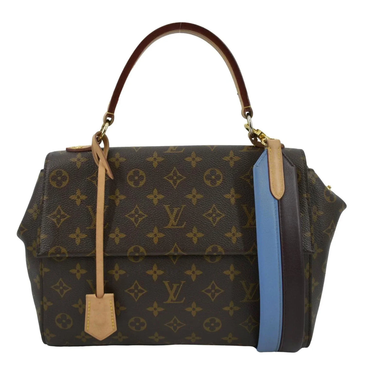 Cluny Monogram Shoulder Canvas Pre-owned Brown MM Bag