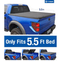 w/o 09-14 (66 For (NOT Stepside) Tri-Fold Series) Fit TG-BC3F1019 Track 5.5 2011 Tonneau Truck Cover Trifold inch) F-150 Utility feet 2010 2012 2013 (NOT Cover Pickup Raptor TYGER Bed Cargo Tonno