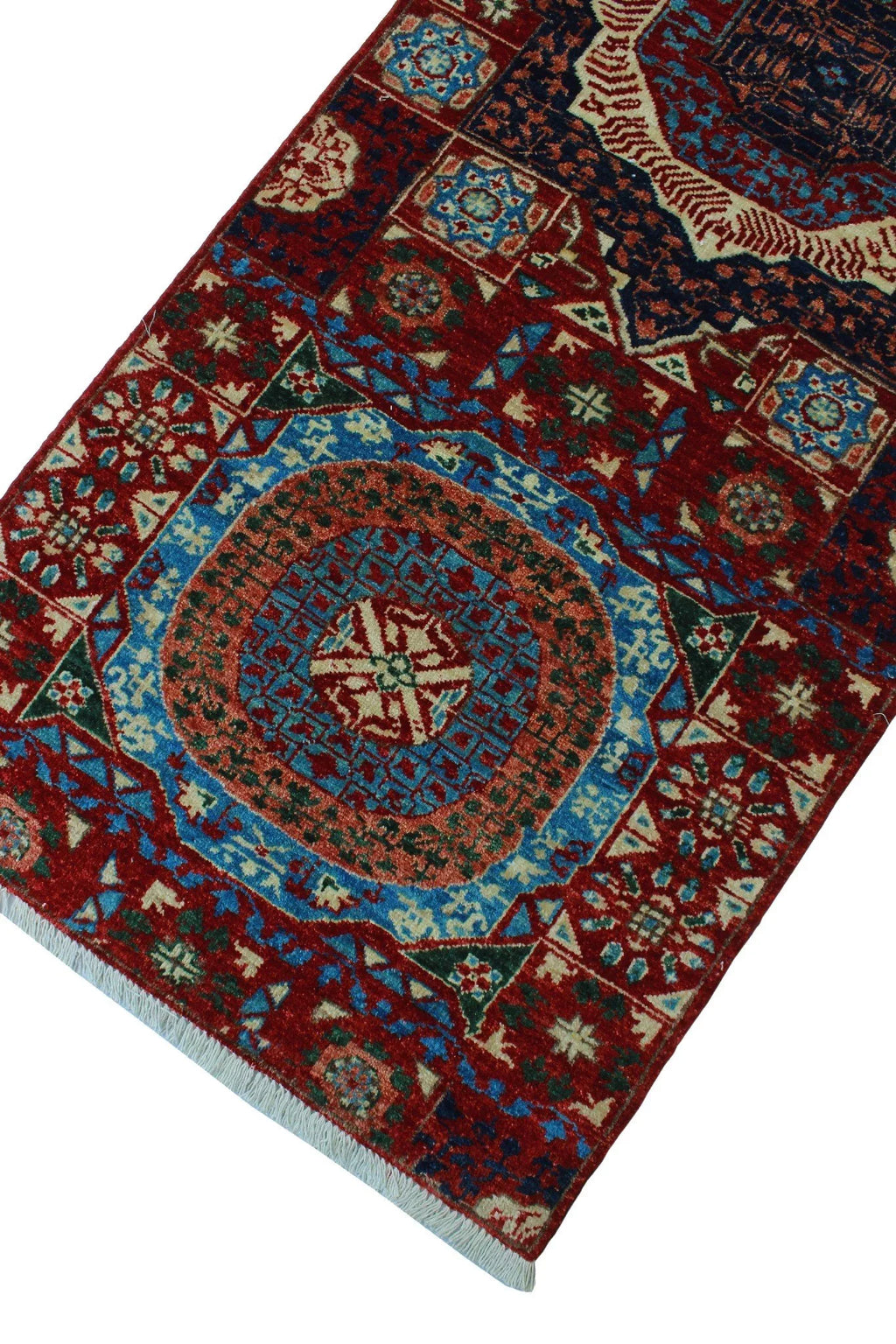 Red/Blue Freda 14'11" 2'8" Runner, x Aria