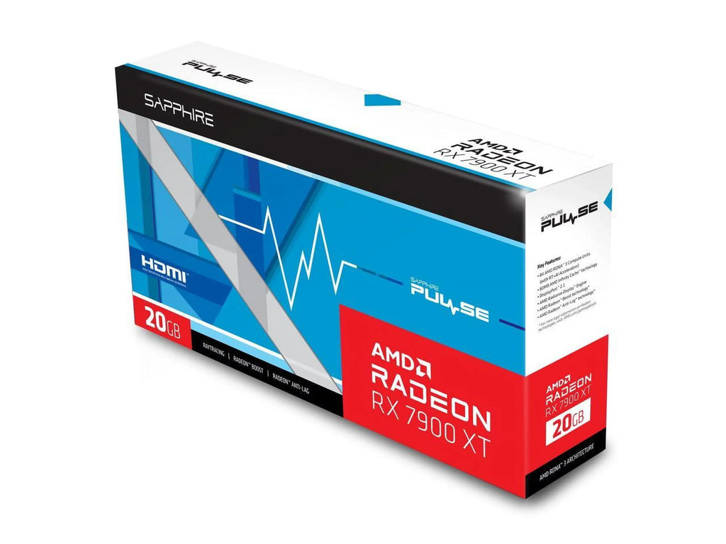 PCI Card GDDR6 20GB Radeon x16 ATX Video SAPPHIRE 11323-02-20G Express 7900 RX 4.0 PULSE XT