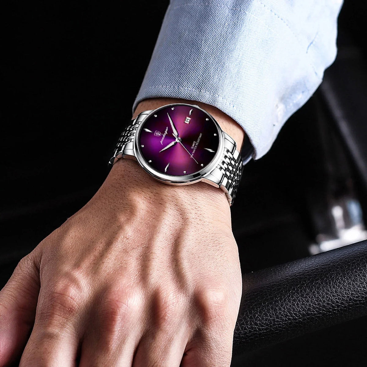 Luxury Luminous Steel Watch Waterproof Men's Classic Stainless Wristwatch Quartz