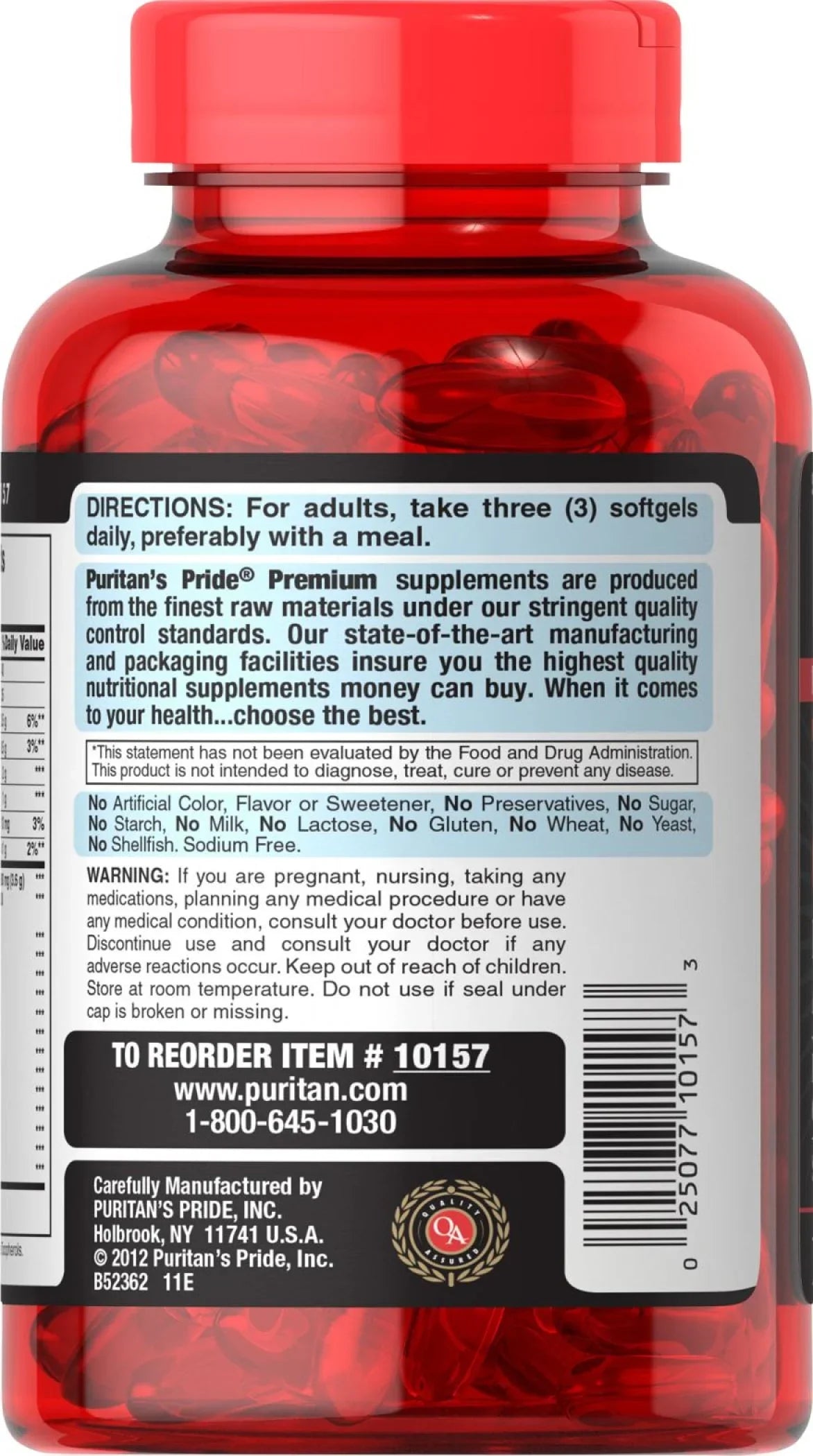 & Pride Flax Oils Borage Omega Puritan's Fish, Maximum 3-6-9 Triple Strength