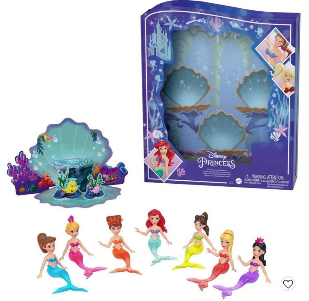 Storybook Princess Sisters Set with Little Ariel New Mermaid Disney Box The &