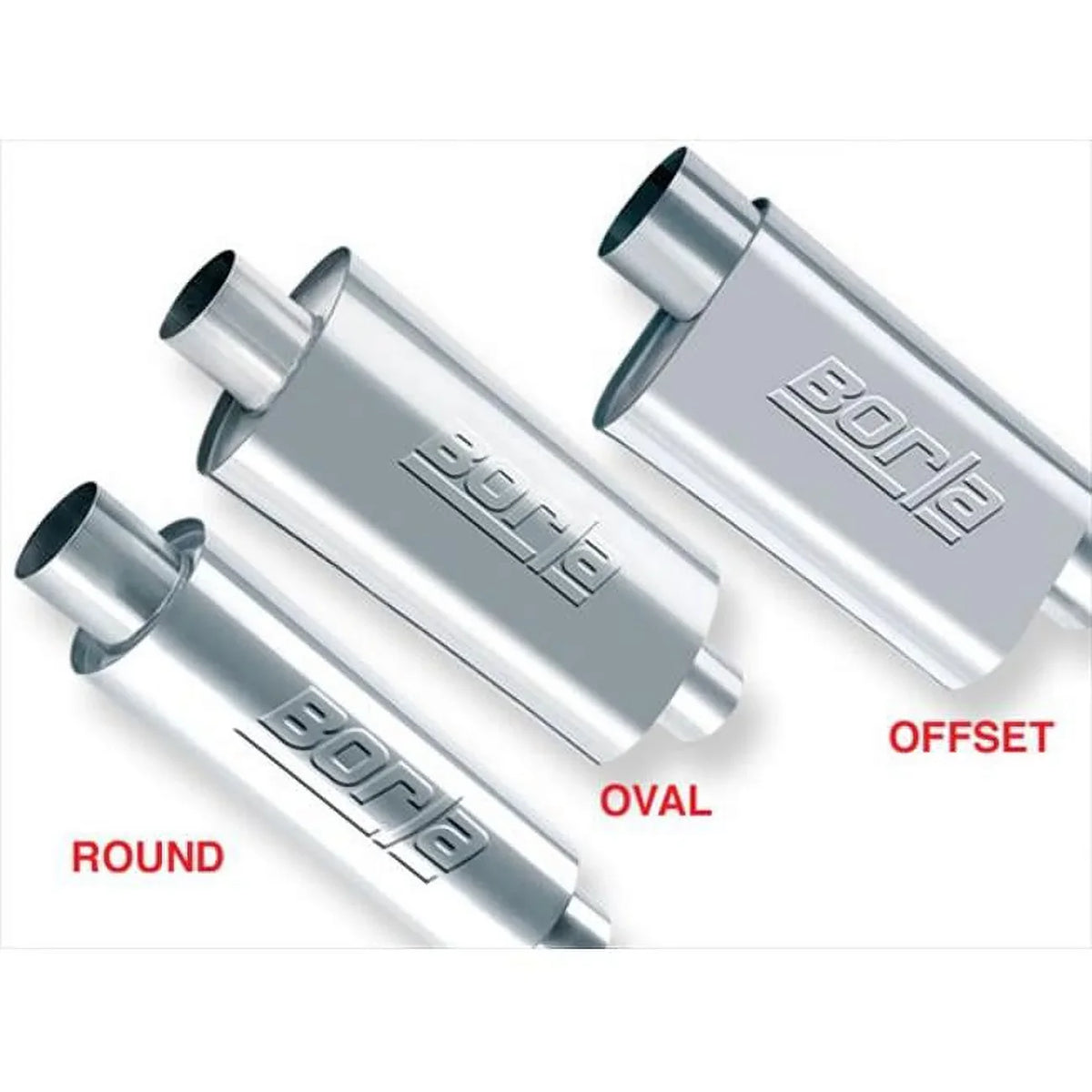 3.5 x - Sportsman Round In. Xr-1 Muffler BORLA Racing 40086 In. 5 Center-Center 15