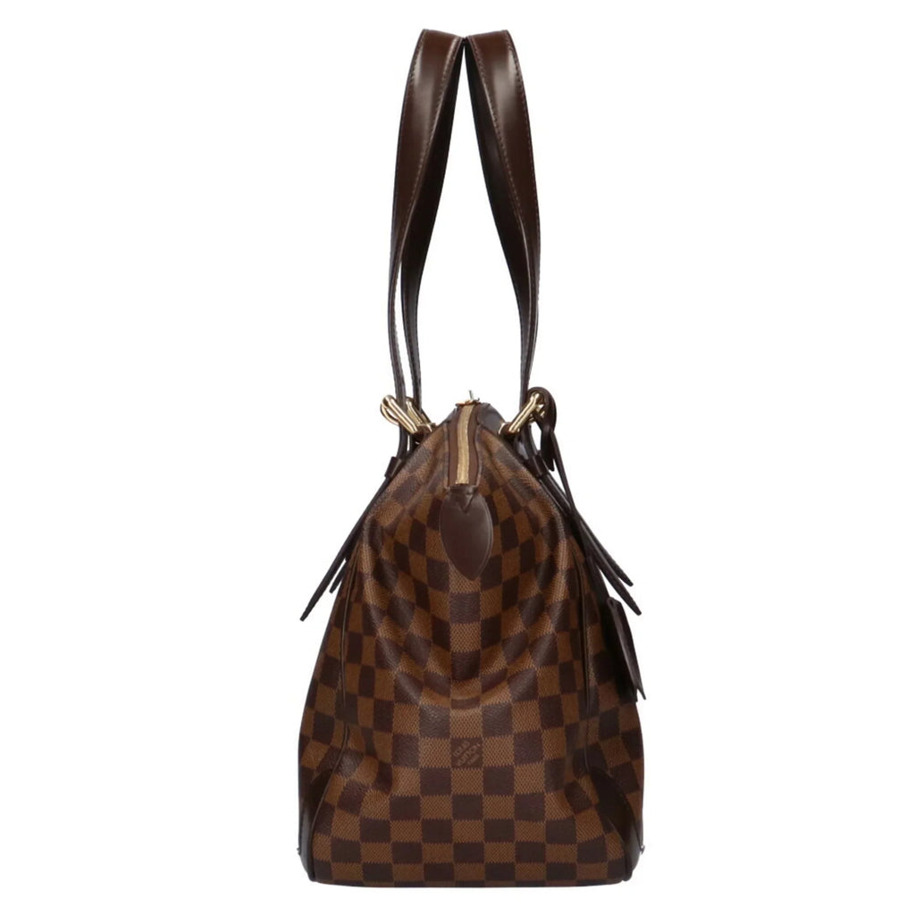 Shoulder Damier Brown Canvas Authenticated Verona MM Bag Women's Used