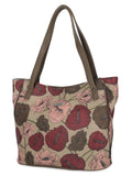 Koltov Marbella Bay Leather East / West Vegan Emily Leaf Tote,