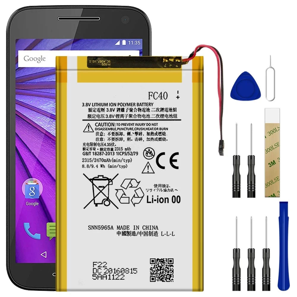 G(2015) 3rd Gen Replacement Moto For G3 TOOL XT1541 Battery FC40 SNN5965A Motorola