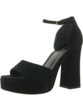 Tory Burch Platform Suede Strp Sandals Womens Ankle