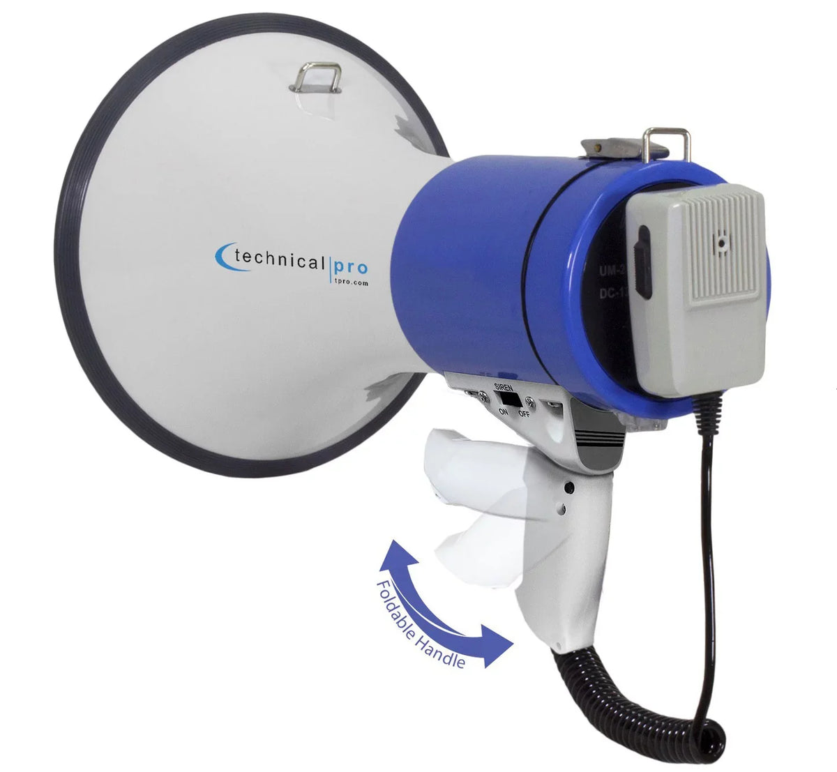 and Adjustable 4) Built-in Control Volume Technical Megaphone 40 (Qty Speaker Bullhorn Watts Pro 1200 Yard with Range Siren,