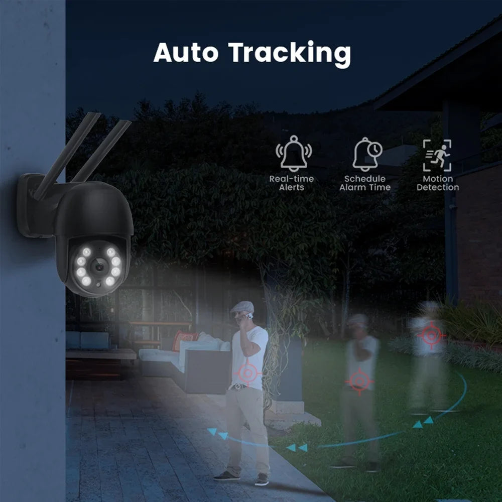 Camera and Audio, 2.4G with Surveillance 4MP exterior, Full Motion Color for Detection Wifi Vision, LISUEYNE Security Multi-Platform Wireless Night Siren, 2-Way Cameras Pan/Tilt