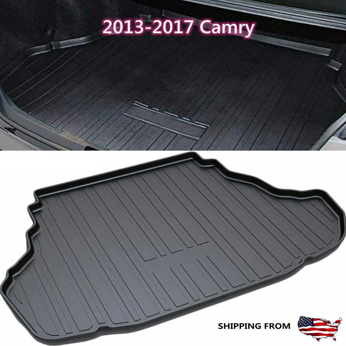 2013-2017 Cargo for Easy Mats Camry TPO Trunk Carpets Liner Clean to