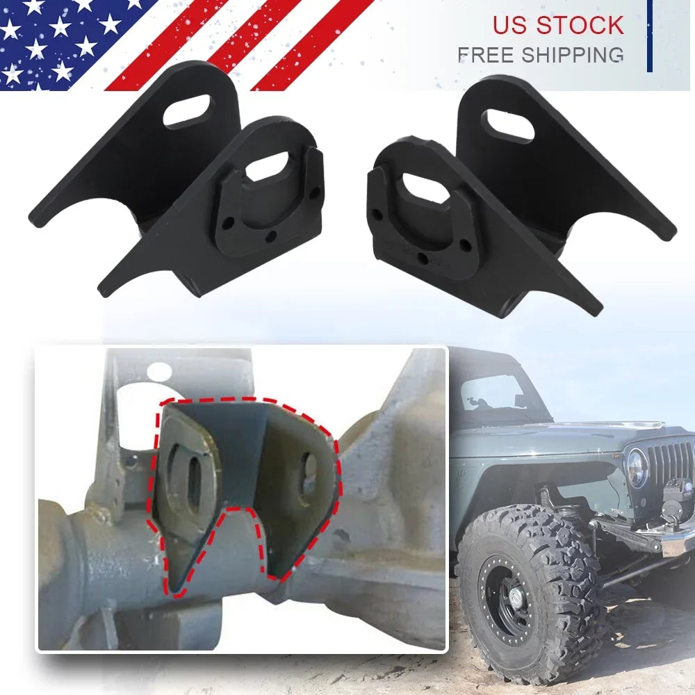Jeep Front Side TJ XJ Control 2x Bracket Arm For Axle Lower ELITEWILL MJ Mount ZJ Brackets