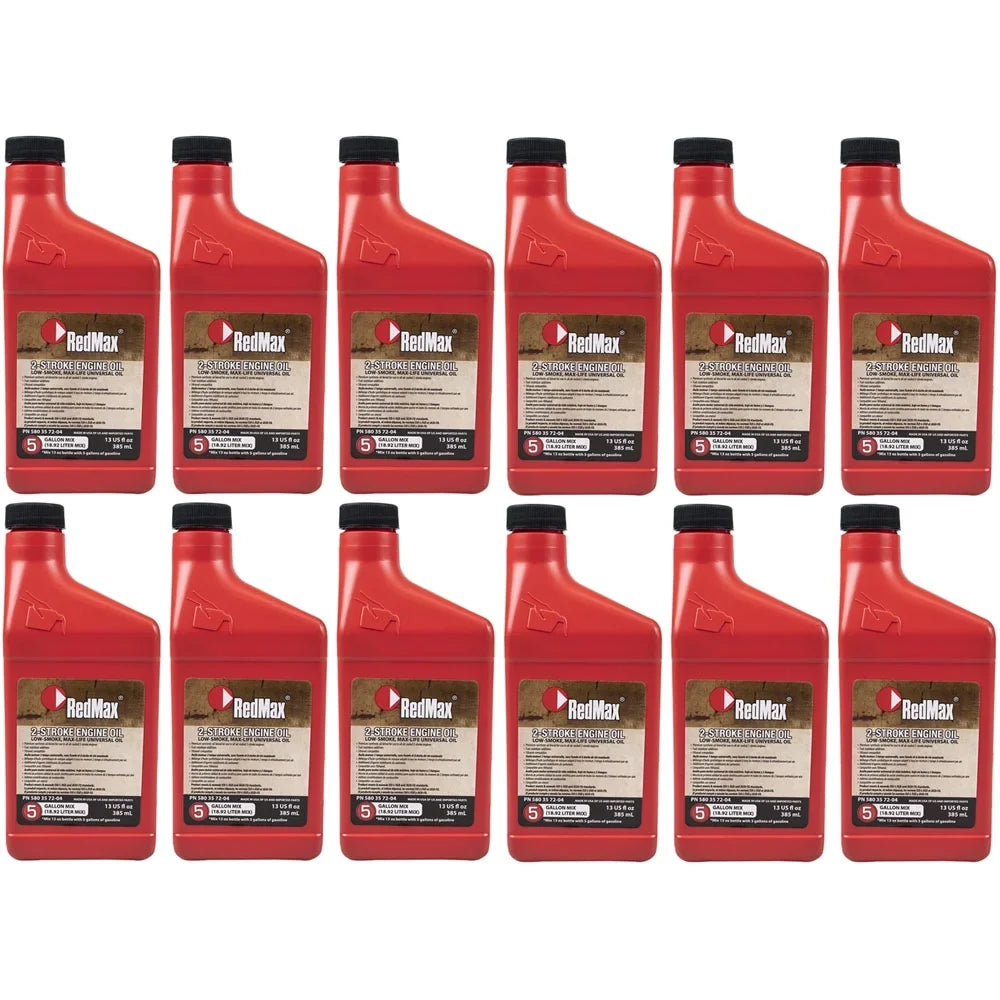 Bottles 13oz Stabilizer RedMax Stroke Oil Cycle 2 w/ Fuel Synthetic 12pk 50:1