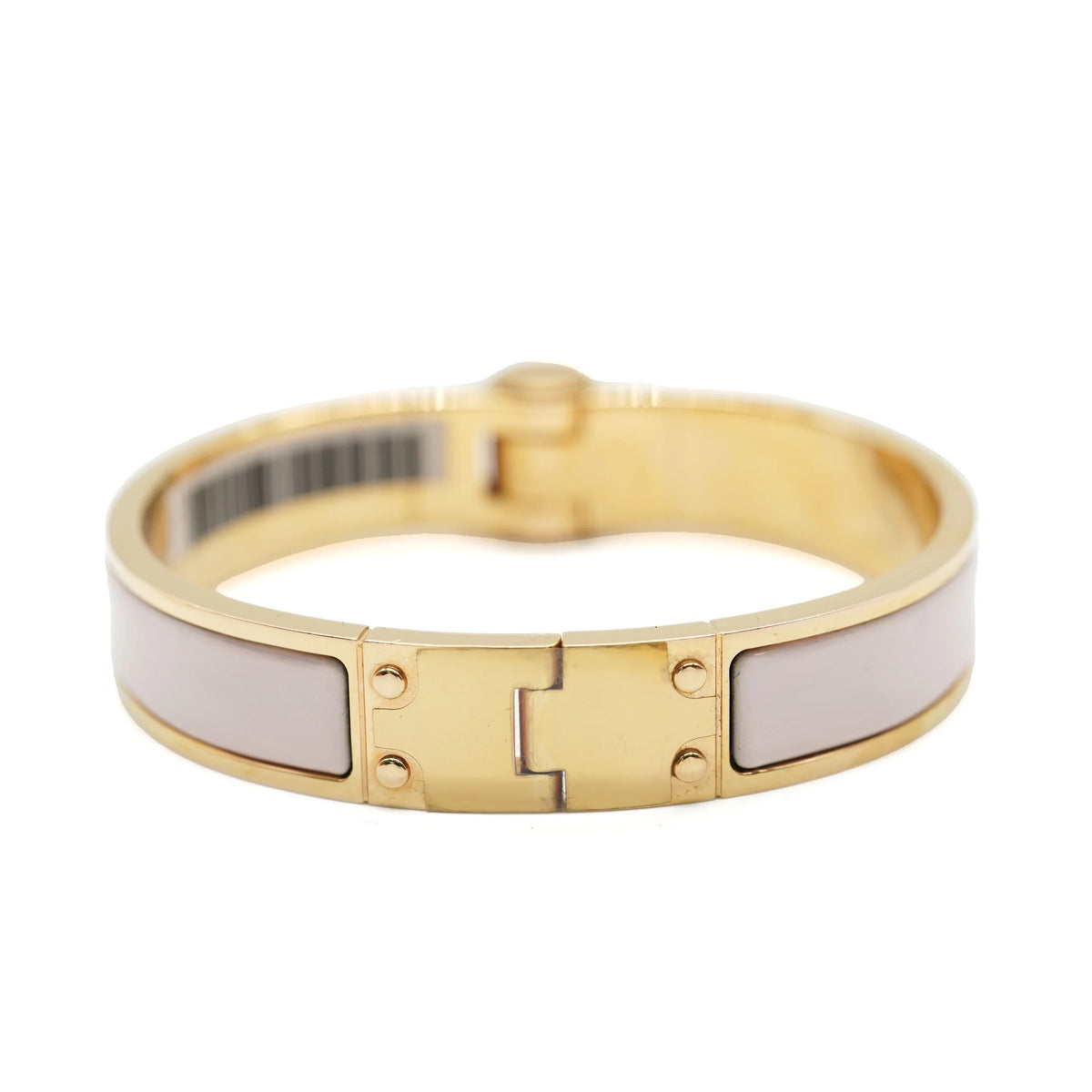 Uni Hinged Charniere Rose Bracelet In Narrow Hermes Pre-Owned Candeur