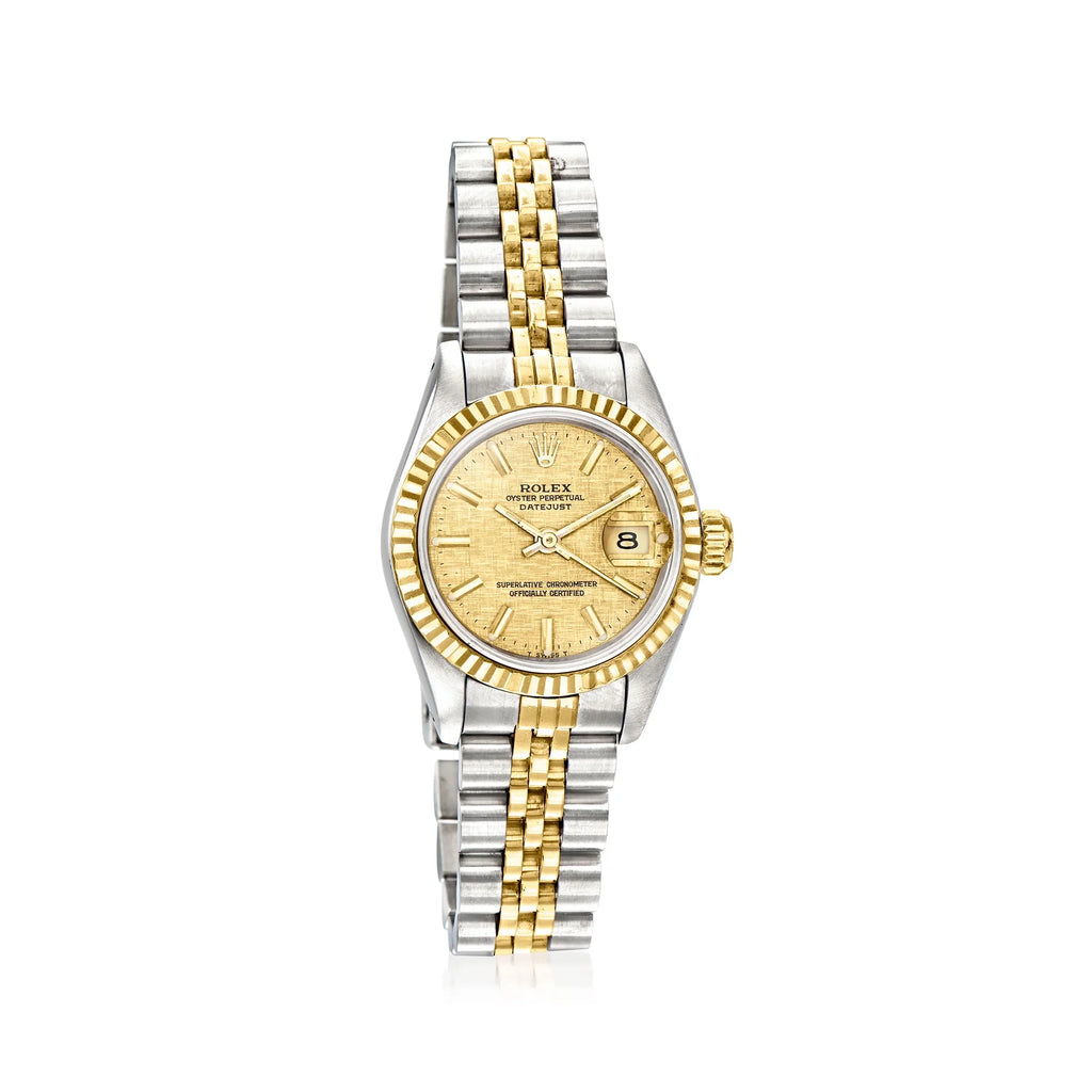 Women's Steel Stainless Gold Automatic Datejust Adult Pre-Owned Ross-Simons 18kt Watch, Women's, 26mm and Yellow