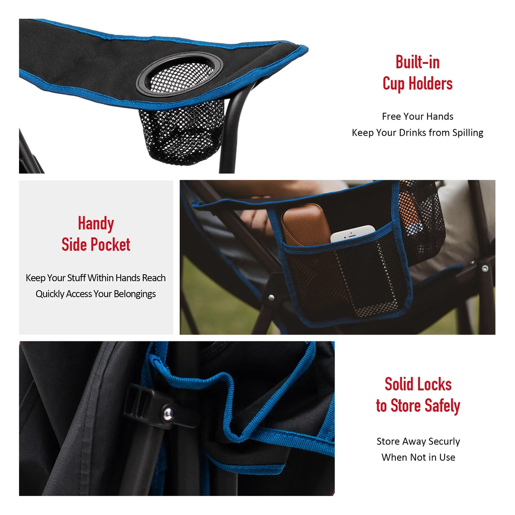 on comfort Chair Camping with Pockets exterior Enjoy - Oversized - 1 17.2 Side adventures! and durability your -