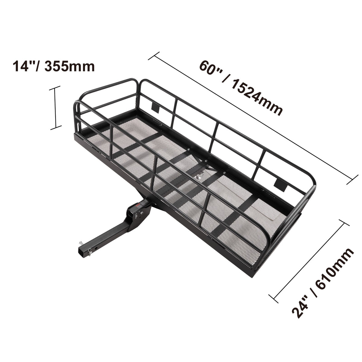 Hitch Fits Carrier SKYSHALO Stabilizer Mount 400lb 2" Cargo Receiver 60x24x14in &