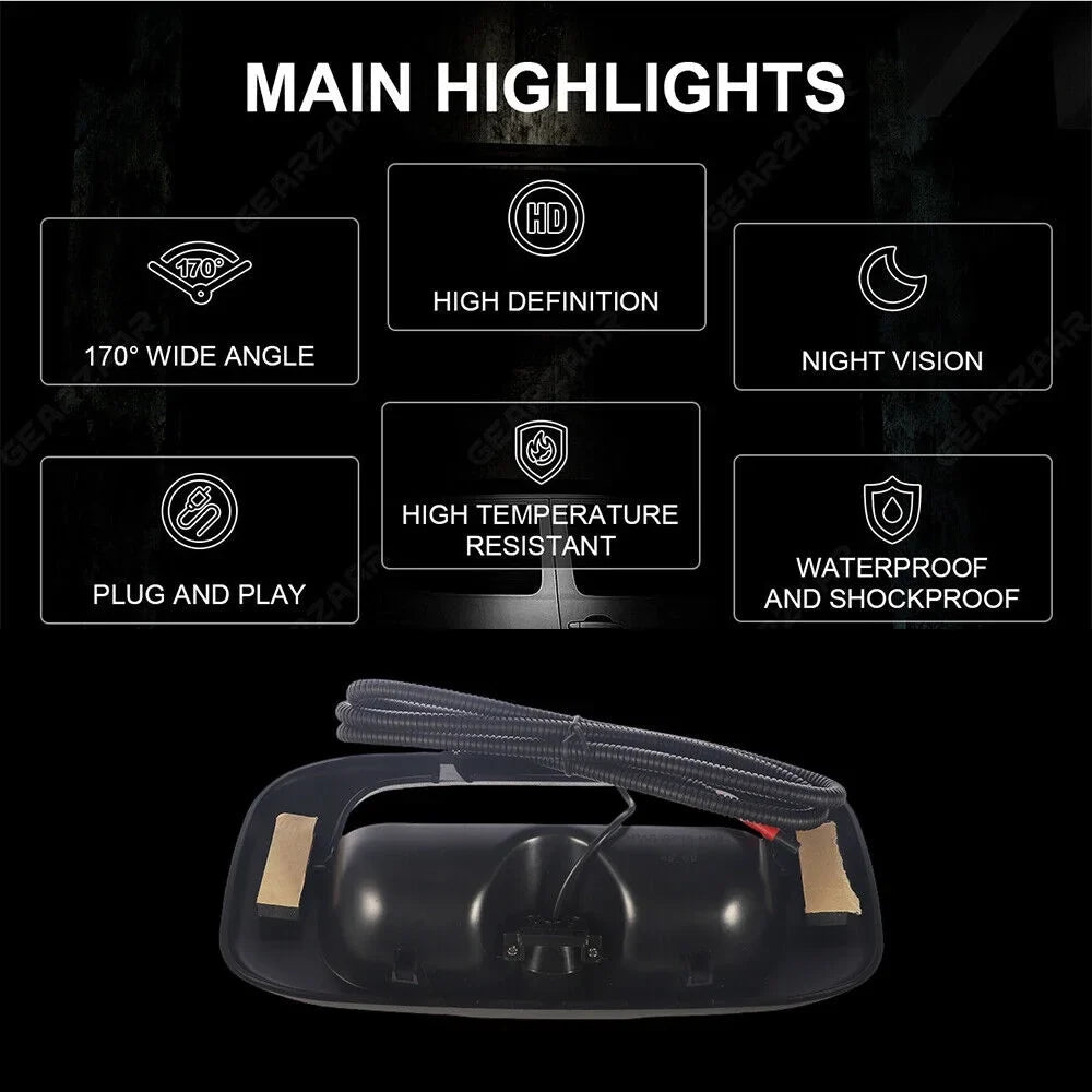 Night Rear View Camera Waterproof High Chevy Backup KingFurt Resolution GMC Silverado/Sierra Vision