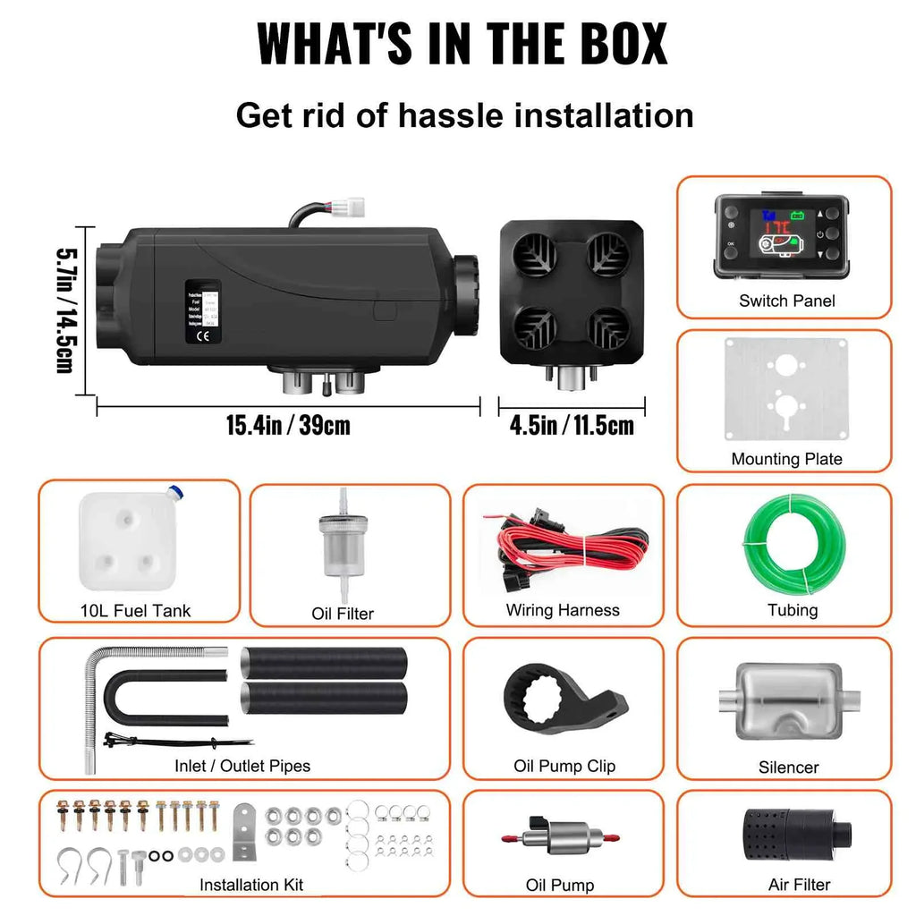 Trailer Boat LCD Heater 8KW Thermostat Trucks For Air Car BENTISM 8000W 12V Diesel