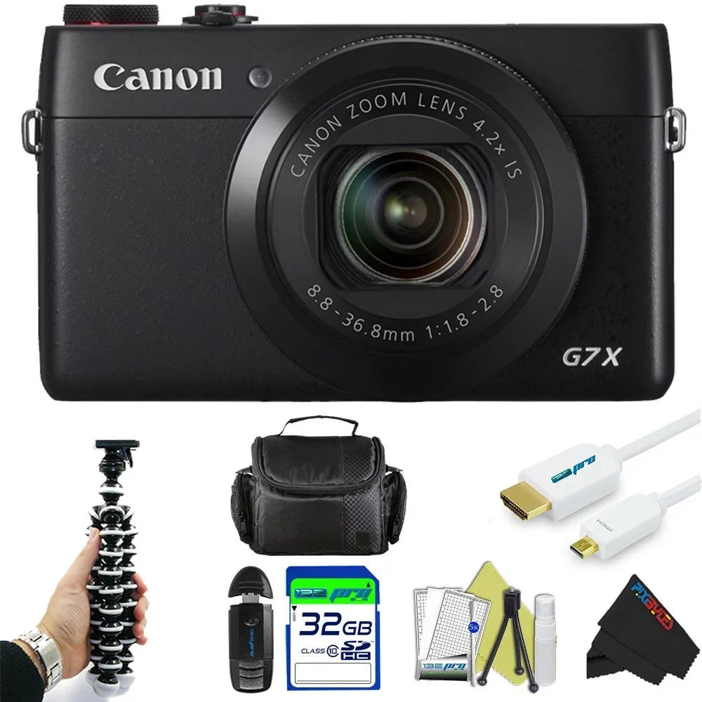 Bundle Accessory + Digital Canon Camera G7 Pixi-Basic X PowerShot