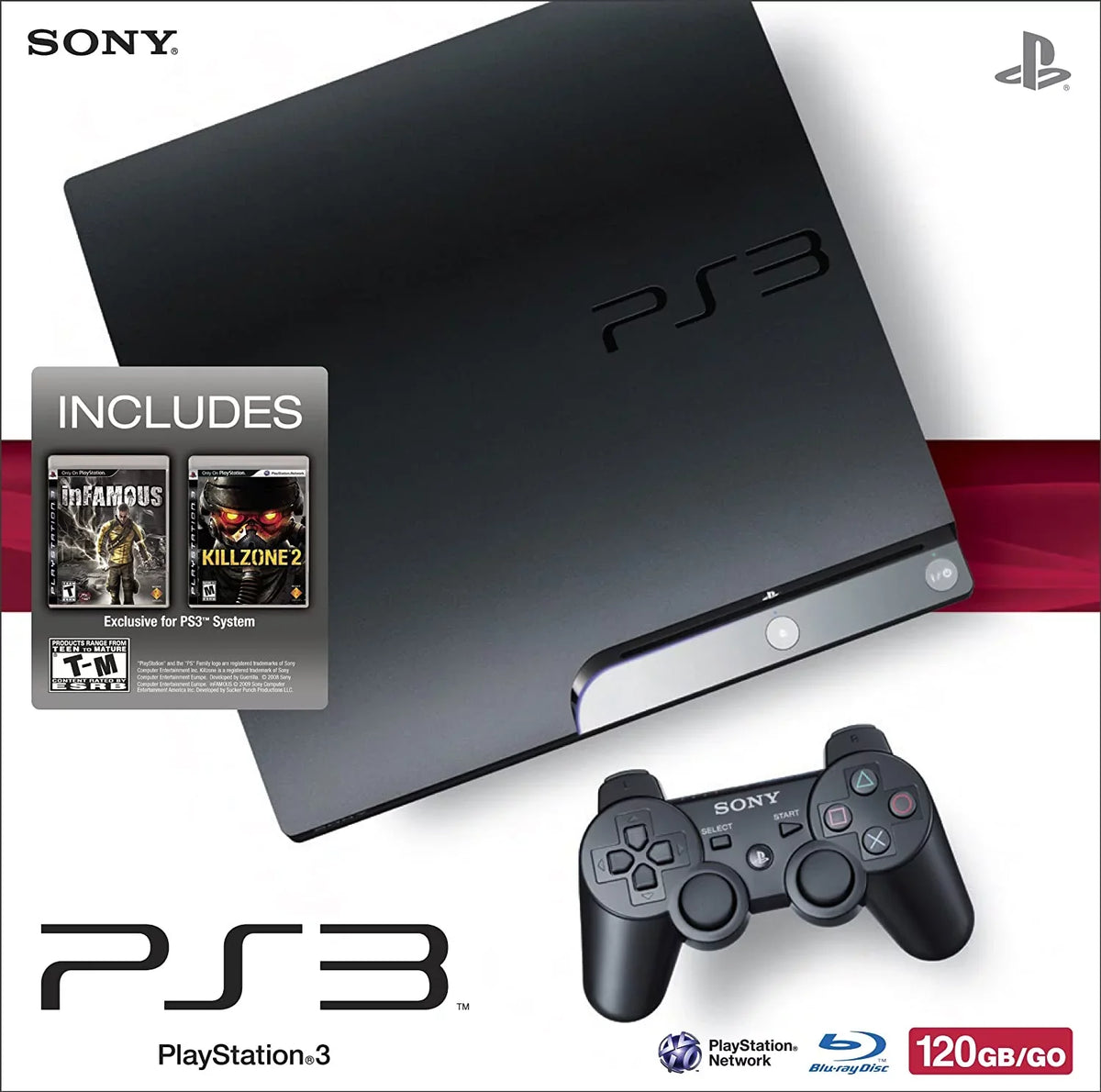 2 Killzone System 120GB (Used) PlayStation 3 Restored And With Infamous
