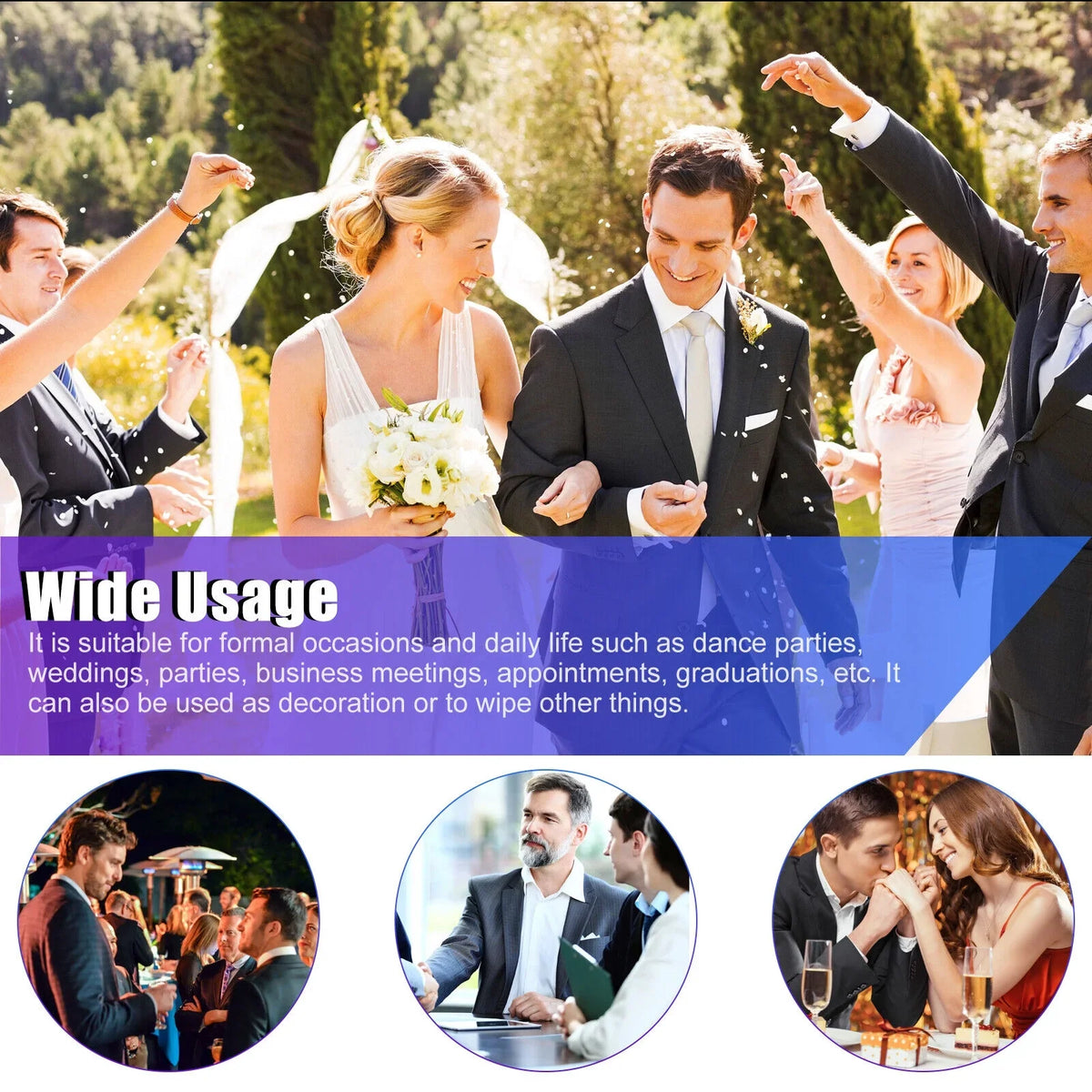 Pocket Party Men Fashion Silk Square Wedding Dot 8PCS Hanky Handkerchief Floral