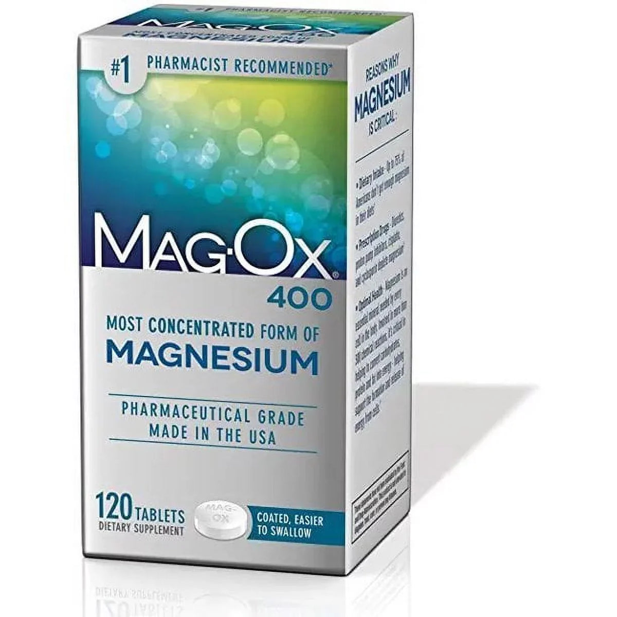 Oxide Tablets 6 free MagOx Dietary Sugar and 400 120 Gluten Supplement Pack Magnesium of