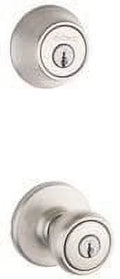 Combo Kwikset Tylo by Pack, Nickel Entry Satin Deadbolt CP and 690T Single K6 Cylinder 15 Kwikset Knob