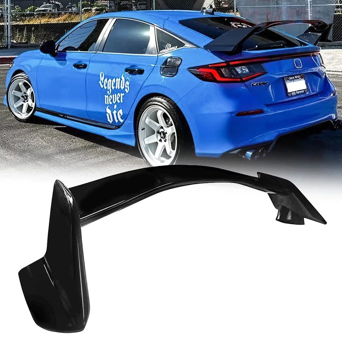 11th Hatchback for Spoiler Rear Tail Trunk Spoiler NINTE 2022-2024 Civic Wing Honda