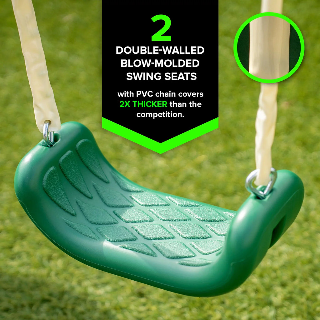 Swing, Sportspower Warranty Swing Molded and Blow Slide, with Kit Super Saucer Saucer on Metal Anchor Set Padded BONUS Lifetime
