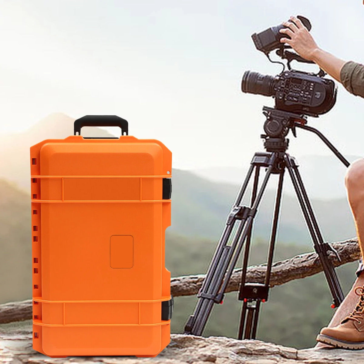 Box Protect Waterproof Case Camera Case Roller Carry 22" Camera Box Storage