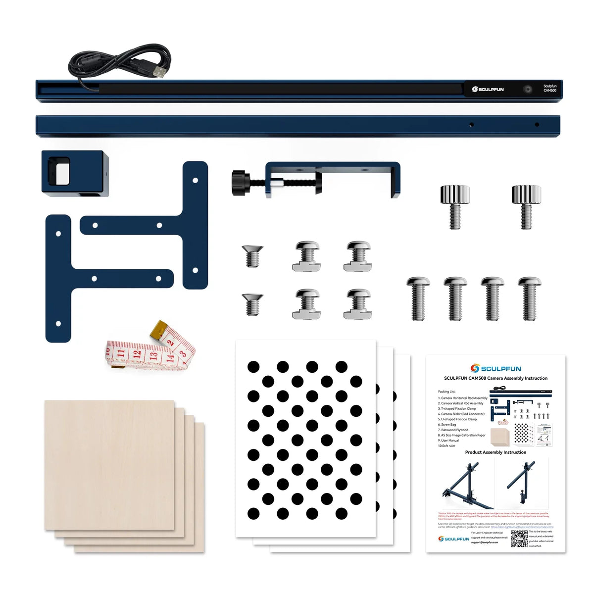 with CAM500 S6/S6 SCULPFUN Working for win7/win10/win11/mac /S9/S10/S30 and Lens Camera series 120° Area Pixel Suitable Engravers with Compatible Wide-angle 400*400mm Ultra S30 Sculpfun 5MP