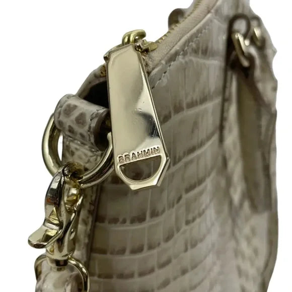 Brahmin Satchel Cane Duxbury Large Silver/Metallic Sugar