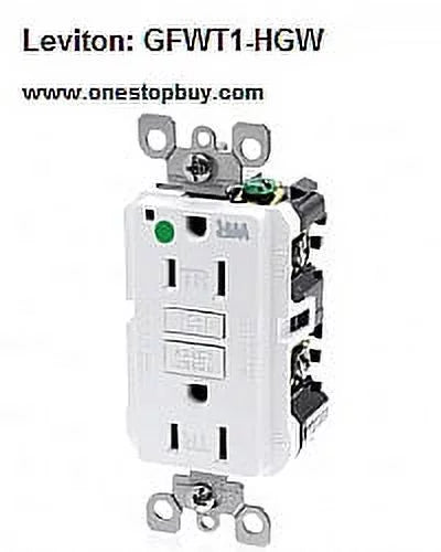 SLIM GFWT1-HGW HG Leviton WR TR 15A GFCI