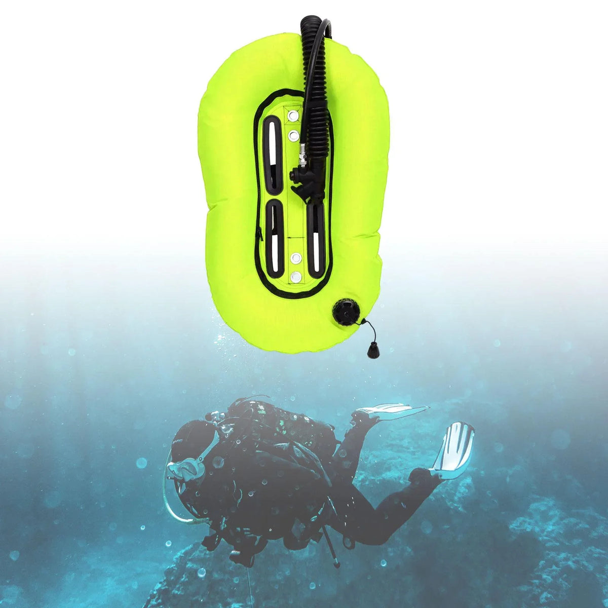 Tank,BCD Donut Yellow Scuba Buoyancy Diving Set Use,Durability Scuba funtasica for Diving Adult BCD Compensator,Easy Snorkeling to Wing Single