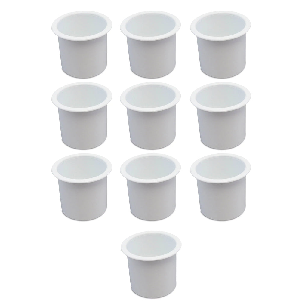 Plastic Insert RV Sofa Motorhome In Recessed Car Cup Marine Drop for Holder 10 Universal White Table Boat Camper Truck Pocket Game Pontoon