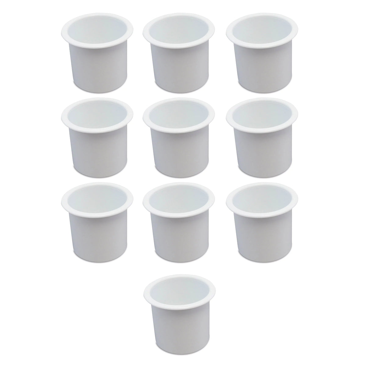 Plastic Insert RV Sofa Motorhome In Recessed Car Cup Marine Drop for Holder 10 Universal White Table Boat Camper Truck Pocket Game Pontoon