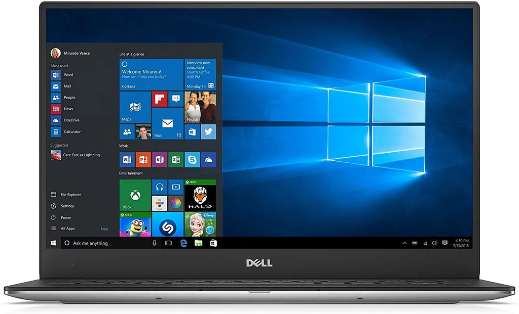 10 Laptop 8GB 9350 i5-6200U Core XPS Windows Pro SSD 128GB 13.3-Inch