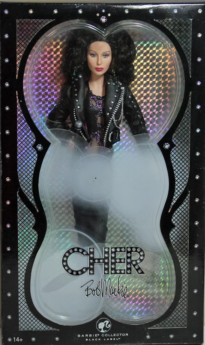 Label Mackie Cher Black 80's Barbie Doll K7903 Bob Mattel 2007